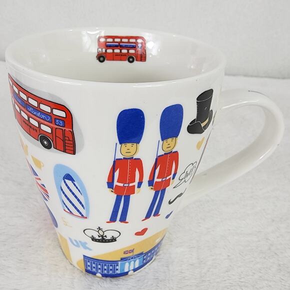 NW1London Coffee Mug Collectible London Ceramic. Bus, Big Ben, Bobbies. EUC - Picture 1 of 8